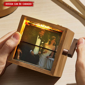 Personalized Flipbook Frame Animation Machine Mechanical Hand-cranked Photo Album, Anniversary Gift for Couples