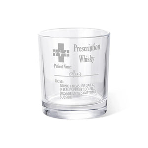 Personalized Funny Prescription Whisky Bourbon Whiskey Glasses with Laser Engraved Name Gift for Grandpa Dad