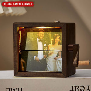 Personalized Flipbook Frame Animation Machine Mechanical Hand-cranked Photo Album, Anniversary Gift for Couples