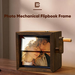 Personalized Flipbook Frame Animation Machine Mechanical Hand-cranked Photo Album, Anniversary Gift for Couples