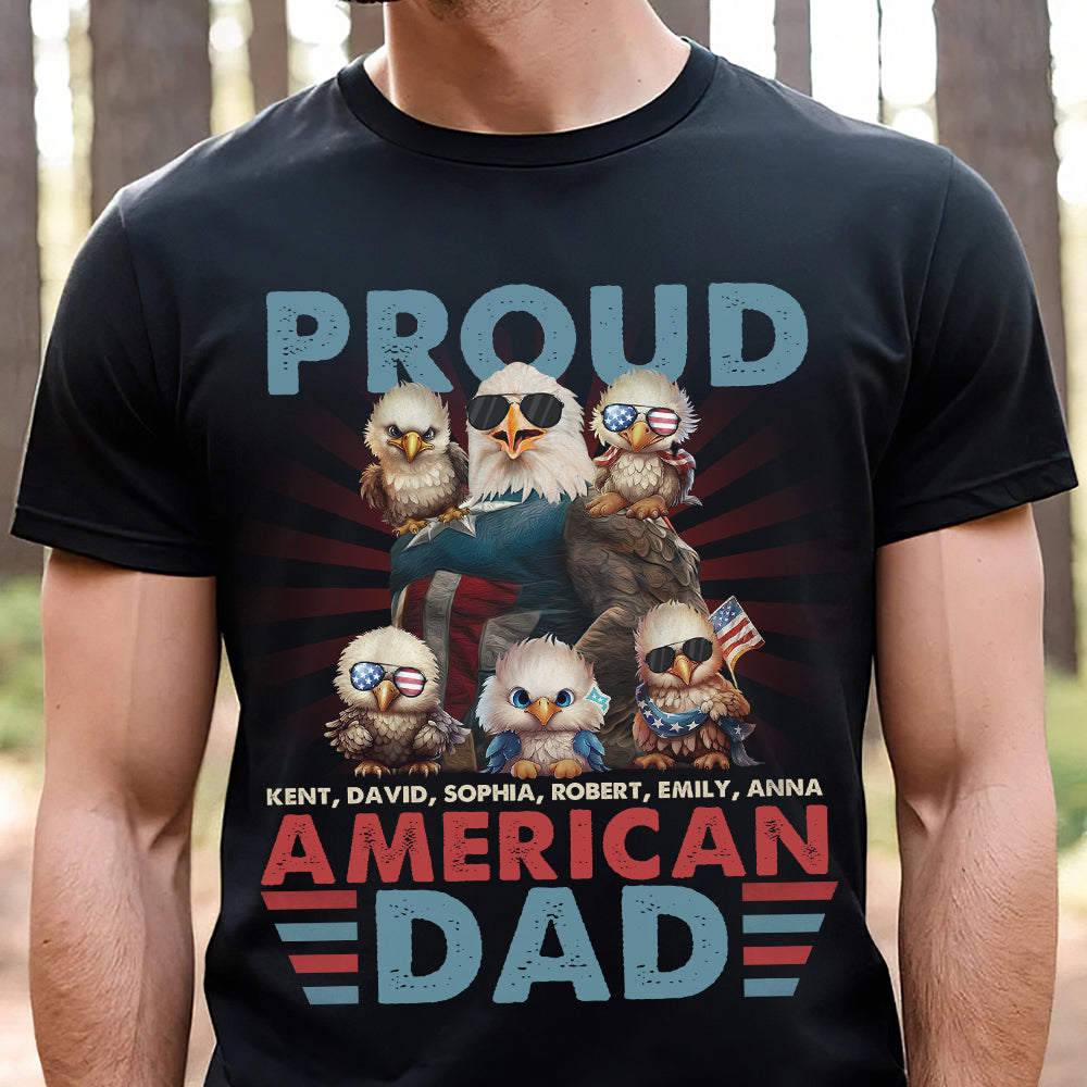 Proud American Family, Personalized Eagle American Family Shirt, Gift For Family Members