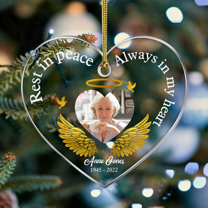 Personalized Christmas Ornament Photo - Memorial Photo Christmas For Loved One