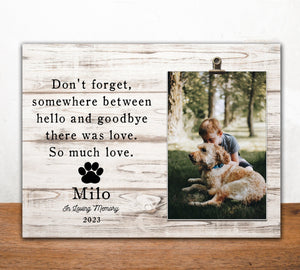 Dog Memorial Gift, Pet Memorial Picture Poster, Personalized Dog Remembrance Photo Premium Canvas Poster