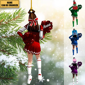 Personalized Cheerleading Pom pom Girl Christmas Ornaments - 2024 New Release