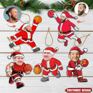 2024 New Release - Personalized Santa Claus Basketball Acrylic Ornament