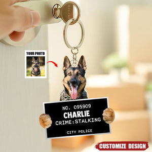 Upload Photo - Personalized Dog&Cat Personal Stalker Acrylic Keychain