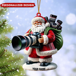 Personalized Photographer Santa Ornament-Gift For Photography Lovers-2024 New Release