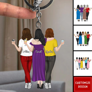 Personalized Friends/Besties/Twins/Sisters Keychain