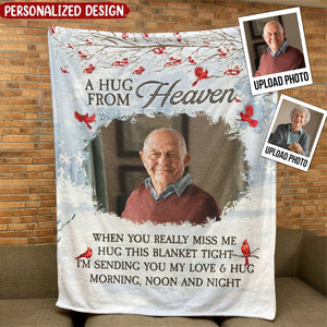 New Memory Blanket A Hug From Heaven - Personalized Photo Blanket