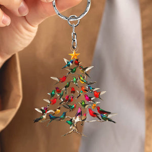 Hummingbird Christmas Keychain-Gifts For Hummingbird Lover