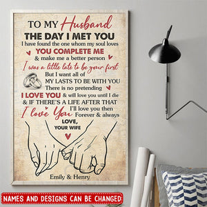 I Found The One Whom My Soul Loves - Couple Personalized Custom Vertical Poster - Gift For Husband Wife, Anniversary