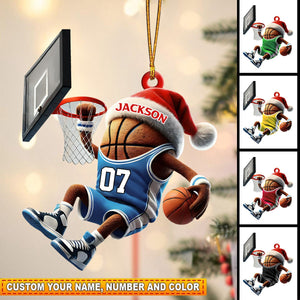 Personalized Basketball Christmas Ornament Gift For Basketball Lovers-2024 New Release