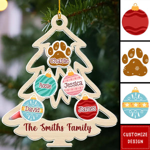 Family Tree Merry Christmas - Personalized Custom Acrylic Ornament-2024 New Release