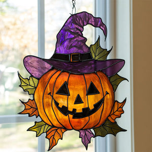 Halloween Jack-O'-Lantern - Window Hanging Suncatcher