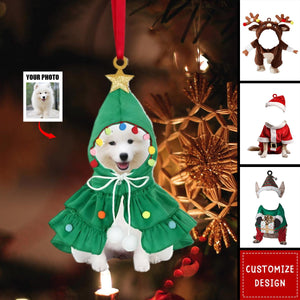 Personalized Dog Face Christmas Acrylic Ornament - 2024 New Release