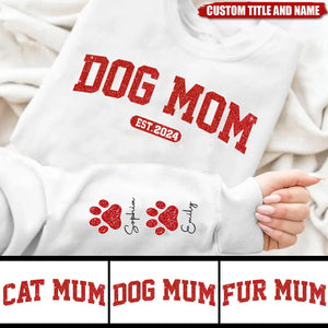 I'm A Cool Dog Mama - Dog Personalized Custom Unisex Sweatshirt With Design On Sleeve