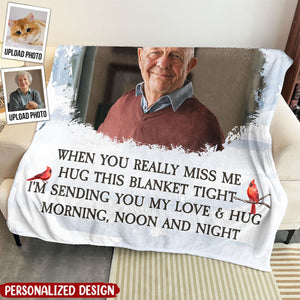 New Memory Blanket A Hug From Heaven - Personalized Photo Blanket