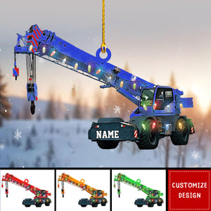 Custom Crane Vehicles Ornaments Gift For Heavy Equipment Lovers - 2024 New Release