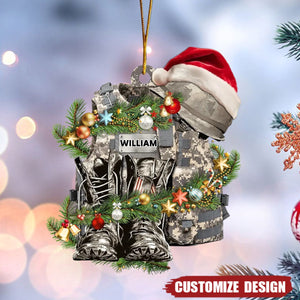 2024 New Release - Personalized Military Acrylic Ornament - Gift Idea For Christmas/ Military