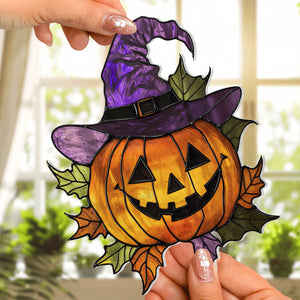 Halloween Jack-O'-Lantern - Window Hanging Suncatcher