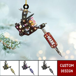 Personalized Tattoo Machine Christmas Ornament Gift For Tattoo Artist - 2024 New Release