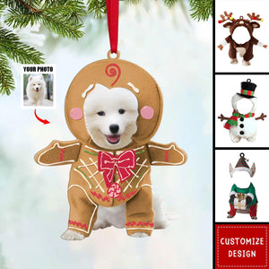 Personalized Dog Face Christmas Acrylic Ornament - 2024 New Release