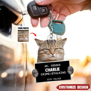 Upload Photo - Personalized Dog&Cat Personal Stalker Acrylic Keychain