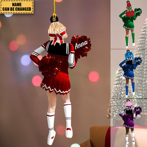 Personalized Cheerleading Pom pom Girl Christmas Ornaments - 2024 New Release