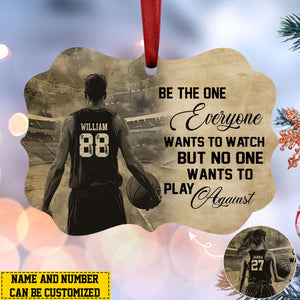 2024 New Release Personalized Basketball Christmas Wood Ornament Gift For Basketball Lovers