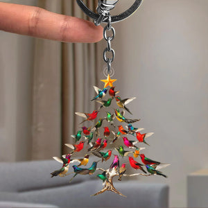 Hummingbird Christmas Keychain-Gifts For Hummingbird Lover