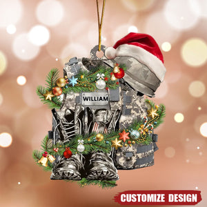 2024 New Release - Personalized Military Acrylic Ornament - Gift Idea For Christmas/ Military