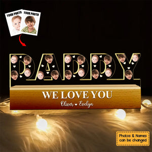 Daddy We Love You Acrylic Name Night Light