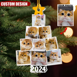 2024 New Release Photo Family-Couple-Pet Tree Christmas - Personalized Acrylic Photo Ornament