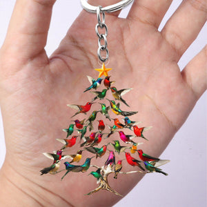 Hummingbird Christmas Keychain-Gifts For Hummingbird Lover