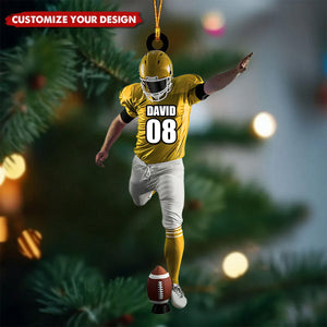 Personalized American Football Christmas Ornament Gift For Football Player - 2024 New Release