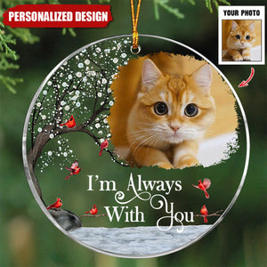 2024 New Release I'm Always With You-Memorial Gift-Personalized Circle Acrylic Christmas Ornament