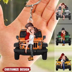 New Release - Personalized Off-Road Car Couple Kiss Keychain