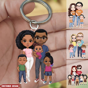 Doll Personalized Family Keychain - Gift For Family