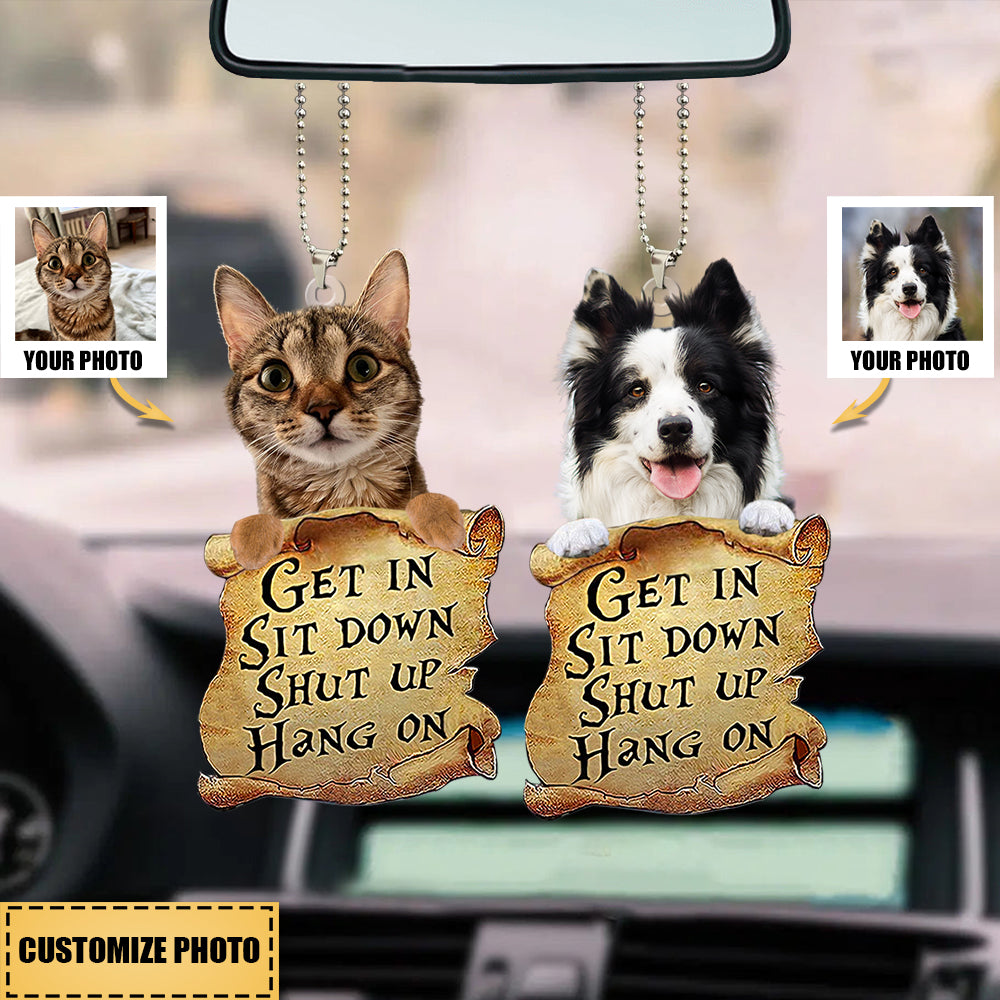 Pet Get In Personalized Car Ornament Gift - Gift For Pet Lovers