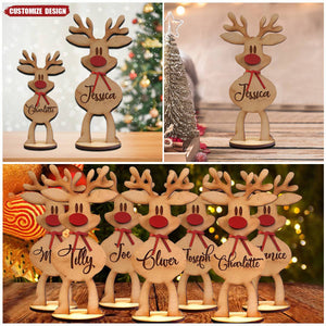 Personalized Freestanding Reindeer Wood Plaque - 2024 New Release