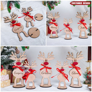 Personalized Freestanding Reindeer Wood Plaque - 2024 New Release