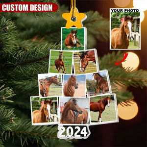 Photo Family-Couple-Pet Tree Christmas - Personalized Acrylic Photo Ornament - 2024 New Release