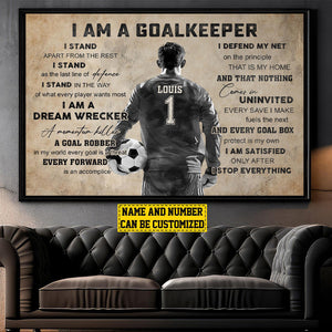 Personalized Soccer Goalkeeper Poster-Gift For Soccer Lovers