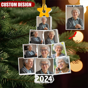 Photo Family-Couple-Pet Tree Christmas - Personalized Acrylic Photo Ornament - 2024 New Release