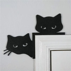 Metal Adorable Cat Door Topper - Gift For Cat Lover