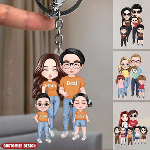 Doll Personalized Family Keychain - Gift For Family