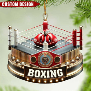 Personalized Boxing Christmas Ornament - Gift For Boxing Lovers