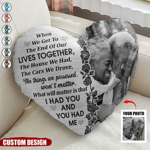 Personalized Photo Heart Shaped Pillow - Gift For Couples