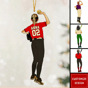 Personalized Softball Hitter Christmas Ornament - 2024 New Release