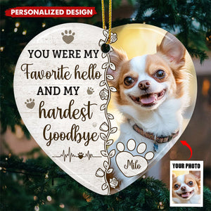 2024 New Release My Best Friend And A True Hero-Personalized Ceramic Ornament-Christmas Gift,Sympathy Gift For Pet Lovers